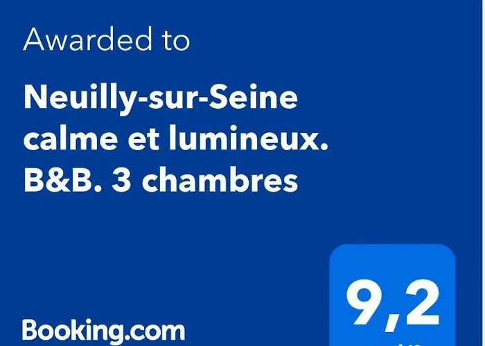 Neuilly-sur-Seine calme et lumineux. B&B. 3 chambres