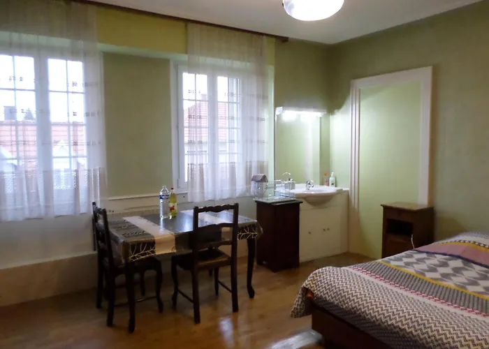 Chambre individuelle à lit double dans une maison de Maître de 1904 Haguenau